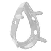 Castone PureCrystal 4320 pera mm. 14x10 argento