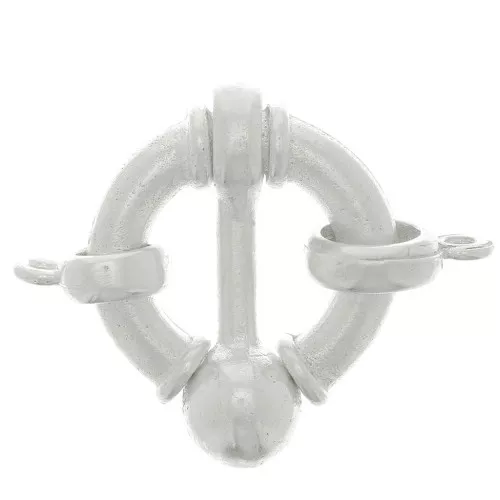 Chiusura clip rotonda con anello chiuso stile boa 17mm Placcatura in argento fino