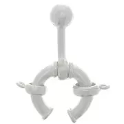 Chiusura clip rotonda con anello chiuso stile boa 17mm Placcatura in argento fino