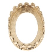 Castone ovale decorazione corona per cabochon 14x10 mm - Dorato con oro fino x1|raw }}