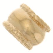 Perlina lavorata 6x8 mm - Placcata in oro 3 micron x1|raw }}