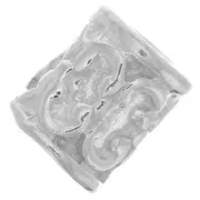 Perlina lavorata a tubo dritto 6x4.5 mm - Argento 925 x1