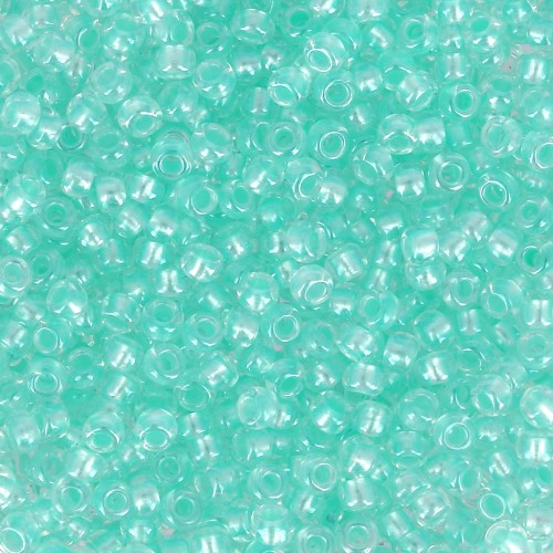 Perle di semi Preciosa 11/0 2 mm - Perla Pastello Fodera - Verde x20g