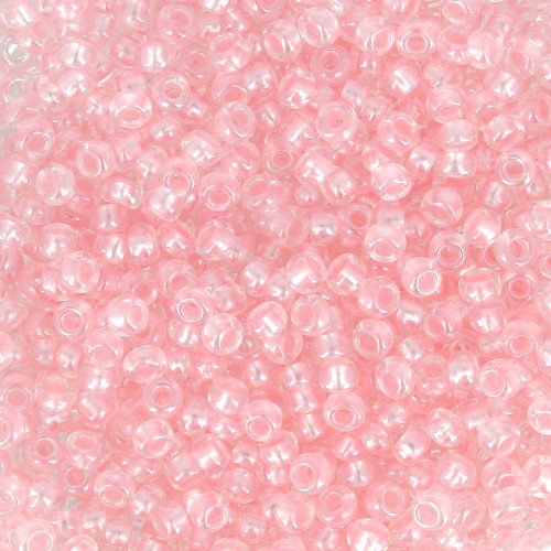 Perle di semi Preciosa 11/0 2 mm - Perla Pastello Fodera - Rosa Sfinx x20g