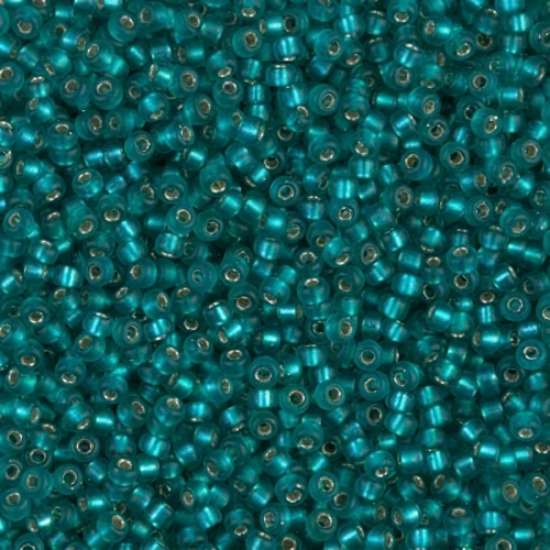 Rocaille Miyuki 11/0 2425F - Mat Silver Lined Teal x8g