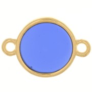 Distanziatore rotondo in resina epossidica - vetro colorato 11mm - Cobalt x1|raw }}