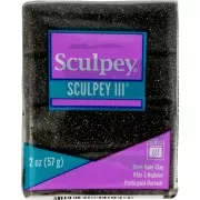 Pasta Sculpey III 57 gr - Black Glitter (n°541)