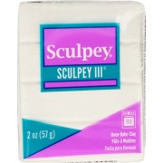 Pasta Sculpey III 57 gr - White Glitter (n°539)