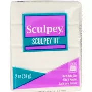 Pasta Sculpey III 57 gr - White Glitter (n°539)