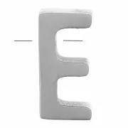Perla lettera dell'alfabeto 8x4 mm - E - Acciaio inossidabile 304 x1