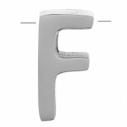 Perla lettera dell'alfabeto 8x4 mm - F - Acciaio inox 304 x1