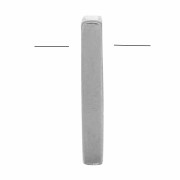 Perla lettera dell'alfabeto 8x1 mm - I - Acciaio inossidabile 304 x1|raw }}