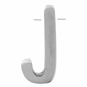 Perla lettera dell'alfabeto 8x4 mm - J - Acciaio inox 304 x1|raw }}