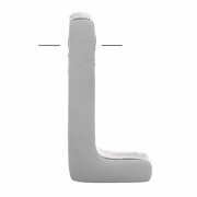 Perla lettera dell'alfabeto 8x4 mm - L - Acciaio inossidabile 304 x1|raw }}