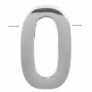 Perla lettera dell'alfabeto 8x5 mm - O - Acciaio inossidabile 304 x1