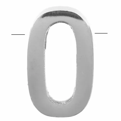 Perla lettera dell'alfabeto 8x5 mm - O - Acciaio inossidabile 304 x1