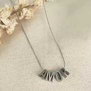 Perla lettera dell'alfabeto 8x5 mm - S - Acciaio inossidabile 304 x1