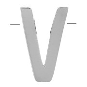 Perla lettera dell'alfabeto 8x5 mm - V - Acciaio inossidabile 304 x1