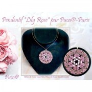 Perle in vetro Hélios® di Puca®  6x10 mm - Rose Opal Luster x10g