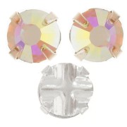 Strass da cucire mm. 4 Crystal AB x10|raw }}