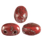 Perle in vetro Samos® di Puca® 7x5 mm Opaque Light Coral New Picasso x10g|raw }}