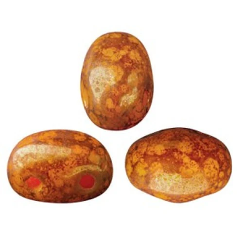 Perle in vetro Samos® di Puca® 7x5 mm Opaque Hyacinth Bronze x10g