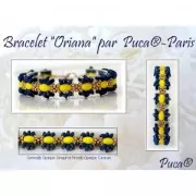 Perle in vetro Samos® di Puca® 7x5 mm Opaque Hyacinth New Picasso x10g