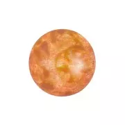 Cabochon di vetro di Puca® 14 mm - Opaque Salmon Spotted x1