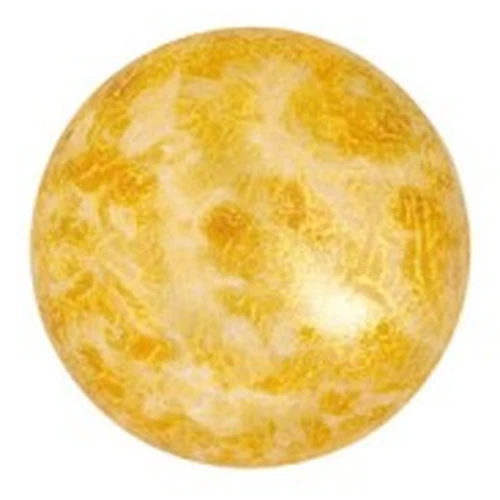 Cabochon di vetro di Puca® 14 mm - Opaque Beige Spotted x1