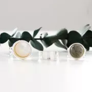 Anello regolabile per cabochon 15 mm - Dorato con oro fino x1