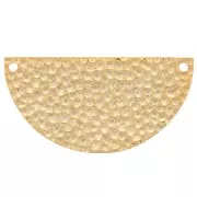 Pendente distanziatore mezzaluna martellata 15x30 mm - Dorato con oro fino x1