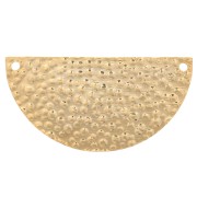 Pendente distanziatore mezzaluna martellata 15x30 mm - Dorato con oro fino x1