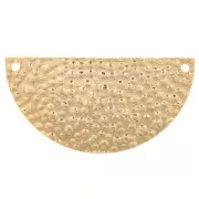 Pendente distanziatore mezzaluna martellata 15x30 mm - Dorato con oro fino x1