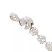 Terminali per catena con palline 4 mm con gambo Argento 925 x5