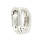 Passante fibbia di cintura mm. 13x6 argentato antico x1