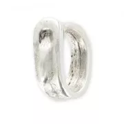 Passante fibbia di cintura mm. 13x6 argentato antico x1