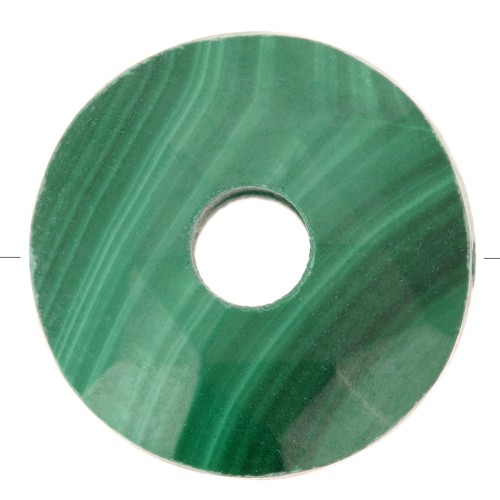Perla sfaccettata Donuts 12 mm - Malachite x1