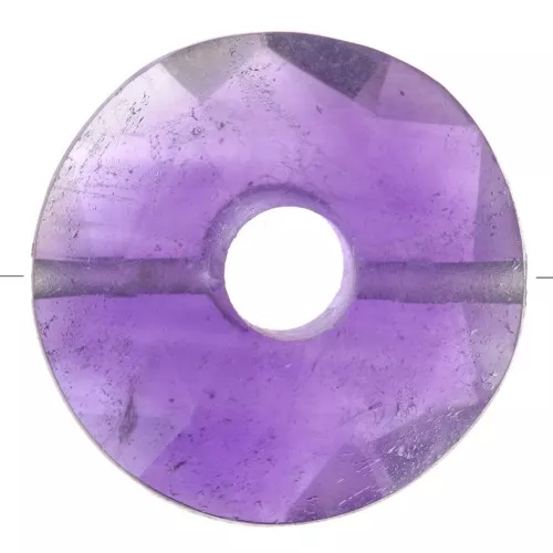 Perla sfaccettata Donut 12 mm - Ametista x1