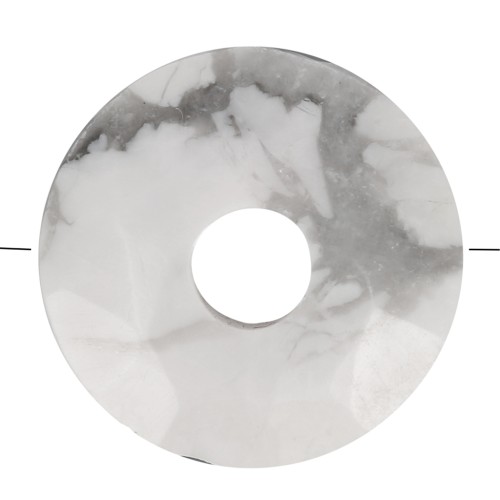 Perla sfaccettata Donuts 12 mm - Howlite x1