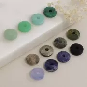 Perla sfaccettata Donuts 12 mm - amazzonite x1