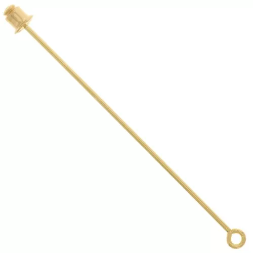 Fibula con occhiello mm. 65 dorata x1