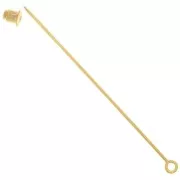 Fibula con occhiello mm. 65 dorata x1