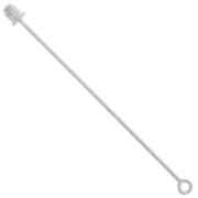 Fibula con occhiello mm. 65 argentato x1