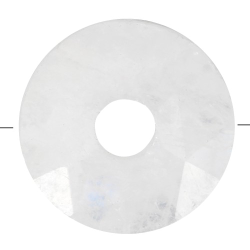 Perla sfaccettata Donut 12 mm - Pietra di luna x1