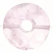 Perla sfaccettata Donut 12 mm - Quarzo rosa x1