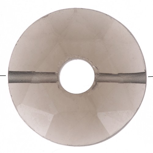 Perla sfaccettata Donuts 12 mm - Quarzo fumé x1