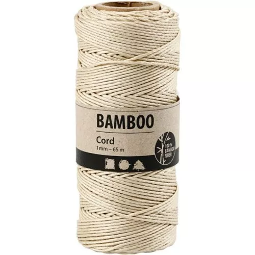 Bobina da 65 metri di filo di bambù da 1 mm - Ecru x1