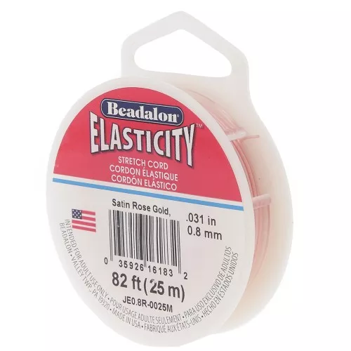 Elasticità 0,8 mm - Dorato rosa satinato x25m