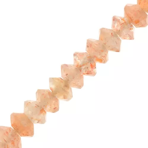 Rondelle di pietra semipreziosa sfaccettata 3x2 mm - Sunstone x20