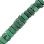 Perle rondelle in pietra semipreziosa 6x2 mm - Malachite x20